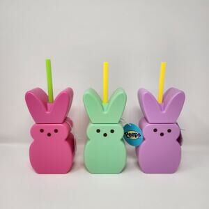 Mint Green, Purple and Pink Peeps 14 oz Tumblers Set of 3